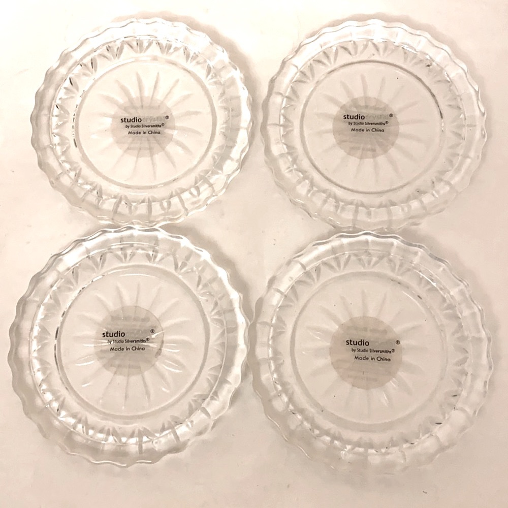 🆕 Candle Crystal Plates (Set of 4)